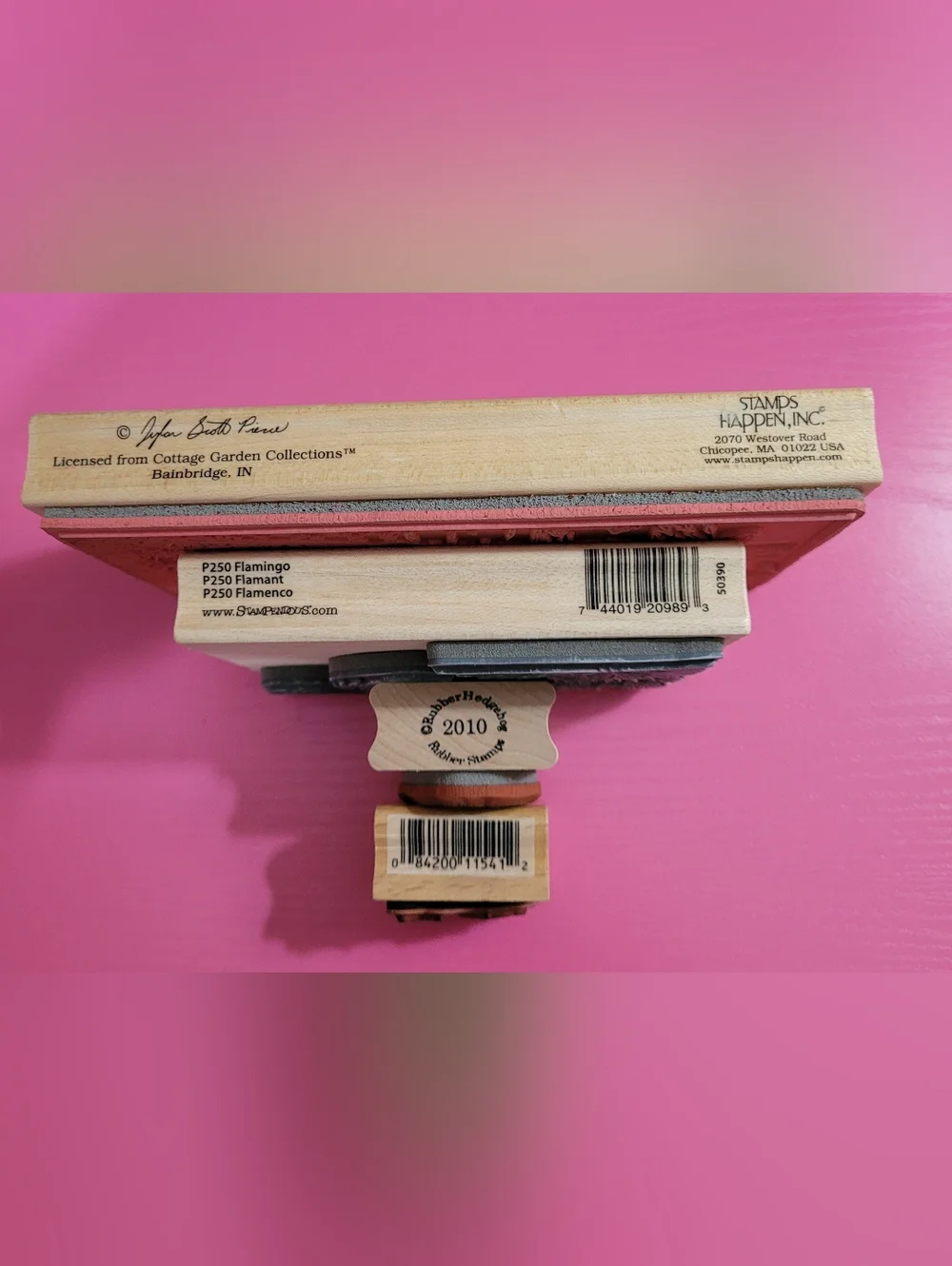 Wooden Rubber Stamp Bundle.  Animal Theme.  Set Of 4.  (0733)